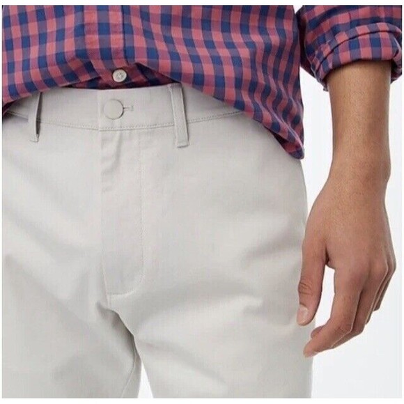 J. Crew Factory Pants Mens 32 30 Beige Thompson Flex Tech Tapered Chino Flat New - Picture 7 of 15